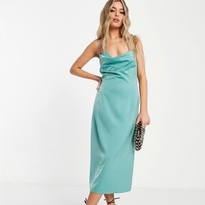 Elegant Teal Midi Dress